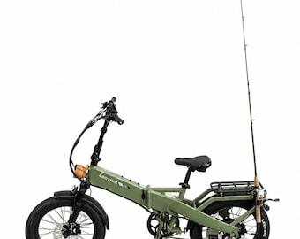 Lectric E-Bike Rear Rack Fishing Rod Holder | 3D Printed Bike Pole Mount