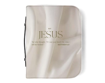 But Jesus Bible Cover | Matthew 6:21 Scripture Zippered Bible Case