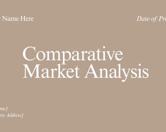 Real Estate CMA Template | Editable Listing Presentation (Canva)