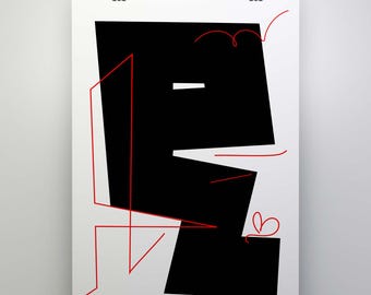 Conozca a los diacríticos: Ę. Póster tipográfico. Impresión artística. 50 x 70 cm