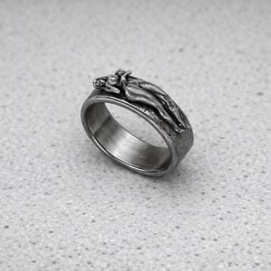 Lovers Embrace Ring 925 Sterling Silver Hugging Couple Eternity Band Romantic Anniversary Promise Unisex Jewelry