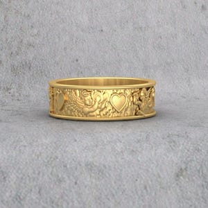 cupid angel ring romantic band