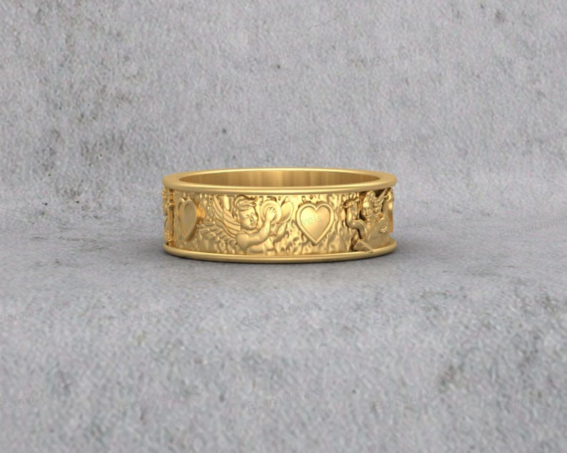 cupid angel ring romantic band