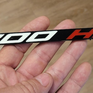 800 HP Acrylic Custom Car Emblem: Horsepower Side  Fender or Trunk Badge 1 PC