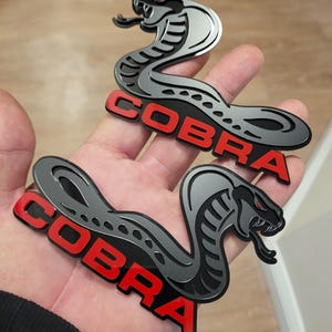Shelby GT Cobra Snake Emblem - Car  side fender Badge Decals (Pair)