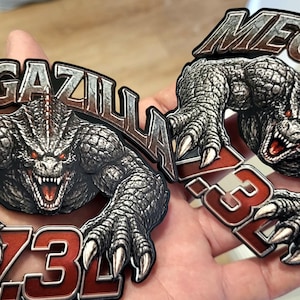 7.3L Megazilla side fender Emblem Badge – 4.5” Heavy‑Duty Truck Decal – Custom Engine Badge Pair