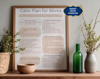 One-Page Calm Plan for Moms | Parenting Stress Relief Printable