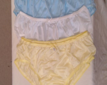 NEW PANTY LOT - Size Small - Baby Blue, White, and Yellow - Free Shipping