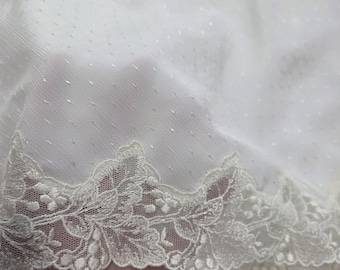 WACOAL Vintage White POLKA DOT Half Slip - Size Medium