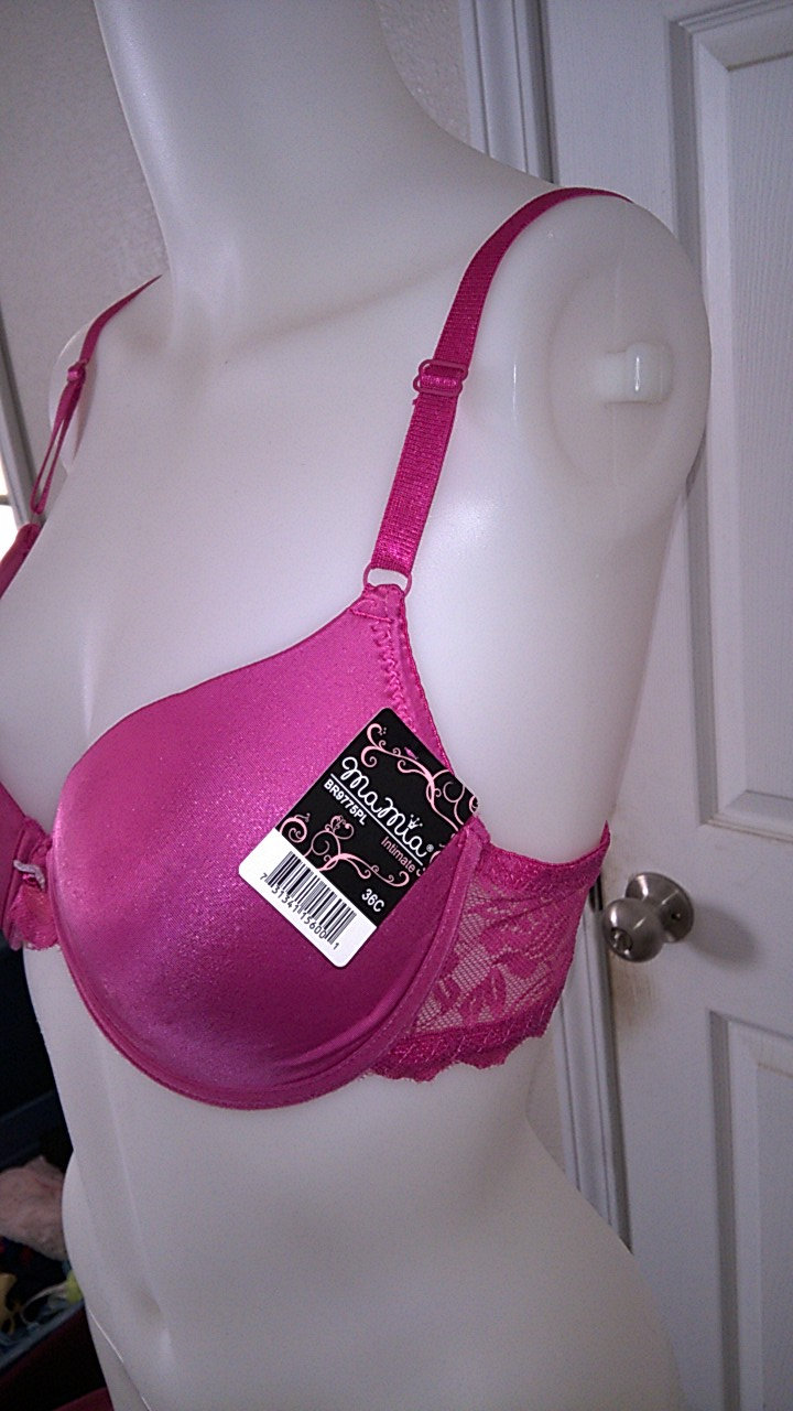 Victoria Secret sexy pink netted lace angel bralette no wire bra sleeves  LARGE