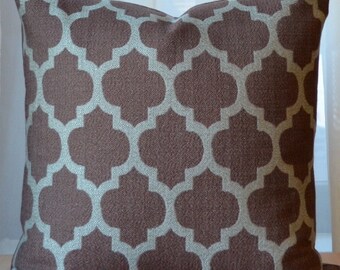 Items Similar To Pillow Set Moroccan Pillow Cover Brown Aqua