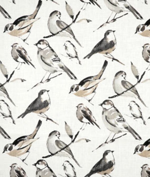 Grey Pillow Cover Bird Pillow Tan Charcoal Throw Pillow Etsy