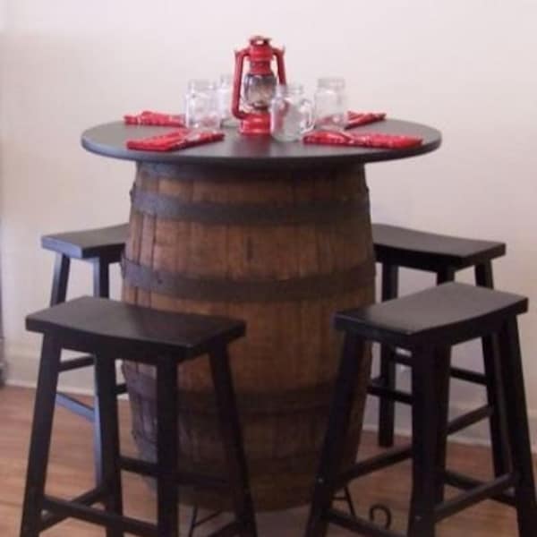 Whiskey Barrel Table Etsy