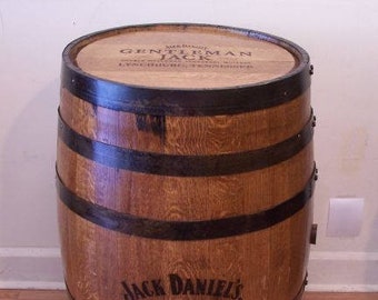 Whiskey Barrel Gentleman Jack Lynchburg, TN Branded-Engraved, Sanded and Finished-FREE SHIPPING