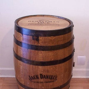 Whiskey Barrel Gentleman Jack Lynchburg, TN Branded-Engraved, Sanded and Finished-FREE SHIPPING