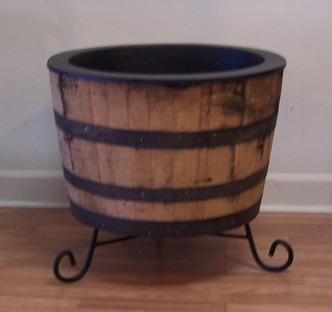 Wrought Iron Stand for White Oak Rain Barrels Whiskey Etsy