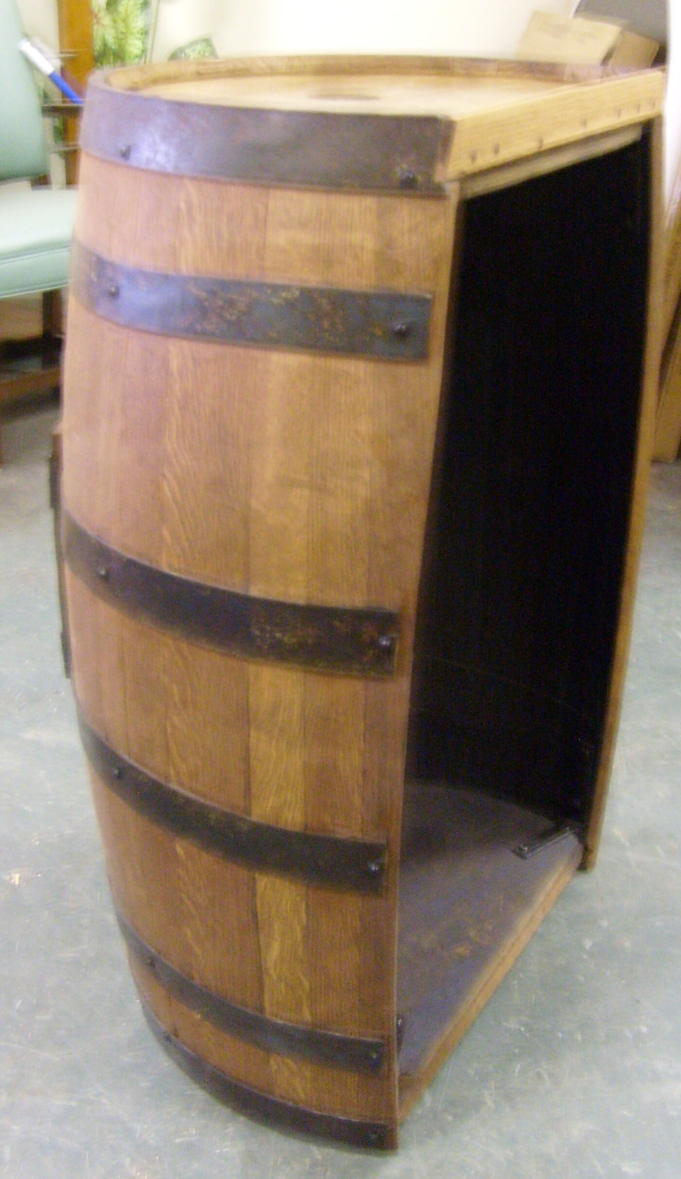 3/4 Rustic Whiskey Barrel Vanity for Small Bath-copper - Etsy