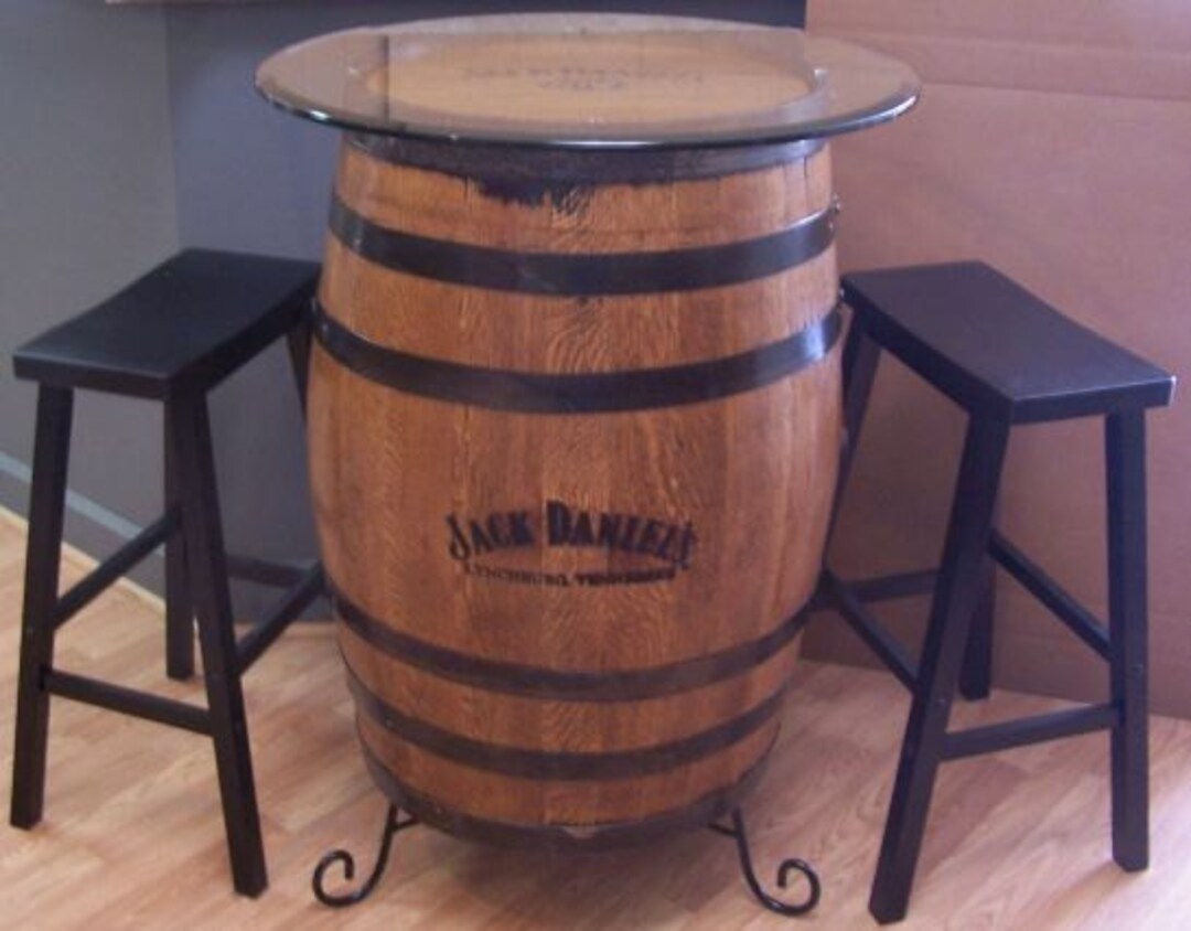 Jack daniels barrel table and stools shop
