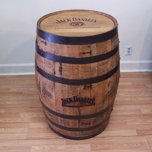 Jack Daniels Whiskey Barrel Laser Engraved -FREE SHIPPING