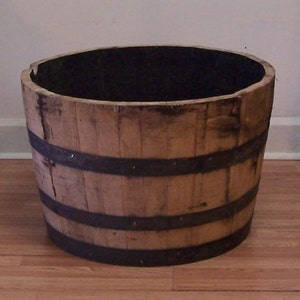 Half White Oak Whiskey Barrel-The Real Deal-Smells Like Bourbon-FREE SHIPPING