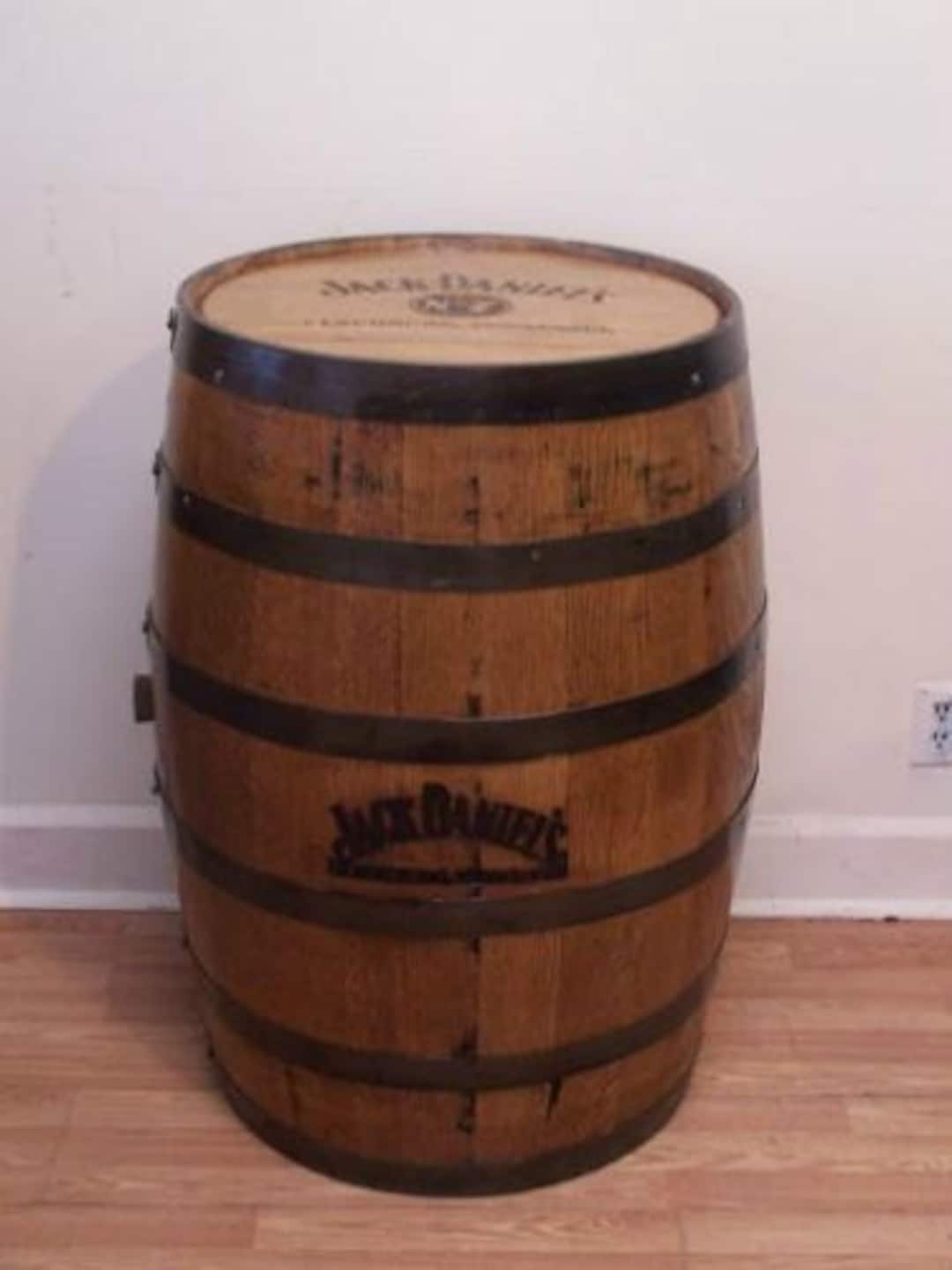 Jack Daniels Whiskey Barrel Branded and Engraved-sanded and