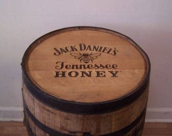 Whiskey Barrel Authentic JD Branded and Engraved Tenn. Honeyl-FREE SHIPPING