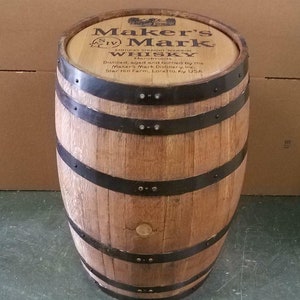 Makers Mark Kentucky Straight Bourbon Barrel-Imprinted Logo-FREE SHIPPING