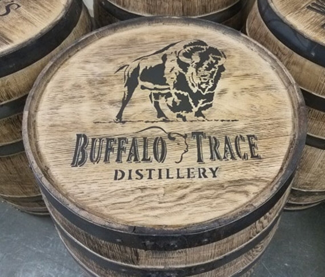 Buffalo Trace Whiskey Barrel Custom Lettered on Top and Etsy