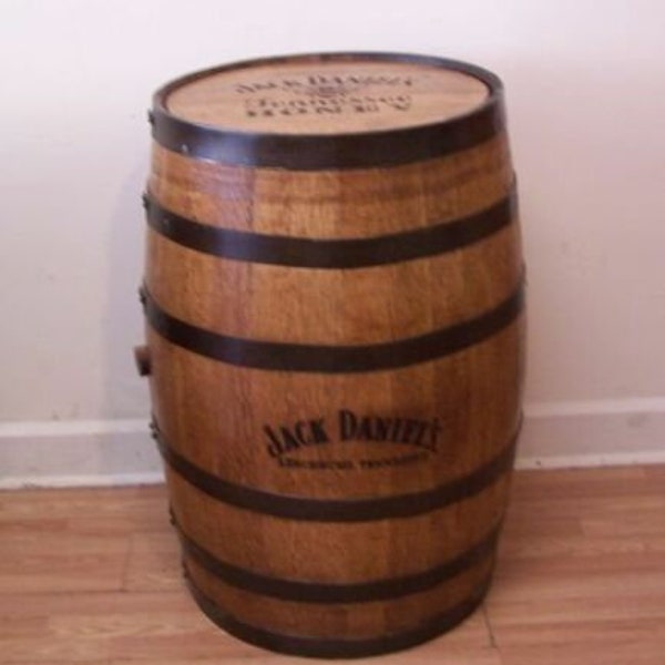 Jack Daniels TN.Honey Whiskey Barrel-Branded-Engraved-Sanded-Finished-FREE SHIPPING