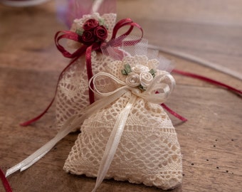 Favors, Wedding favor bags, A set of 10 token bags, Jordan Almonds bags