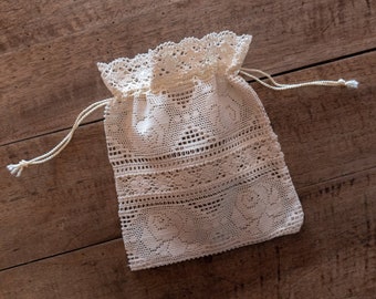 Bag, Lace gift bag,  Wedding favor bag, Baby shower favor bag, Christmas gift bag