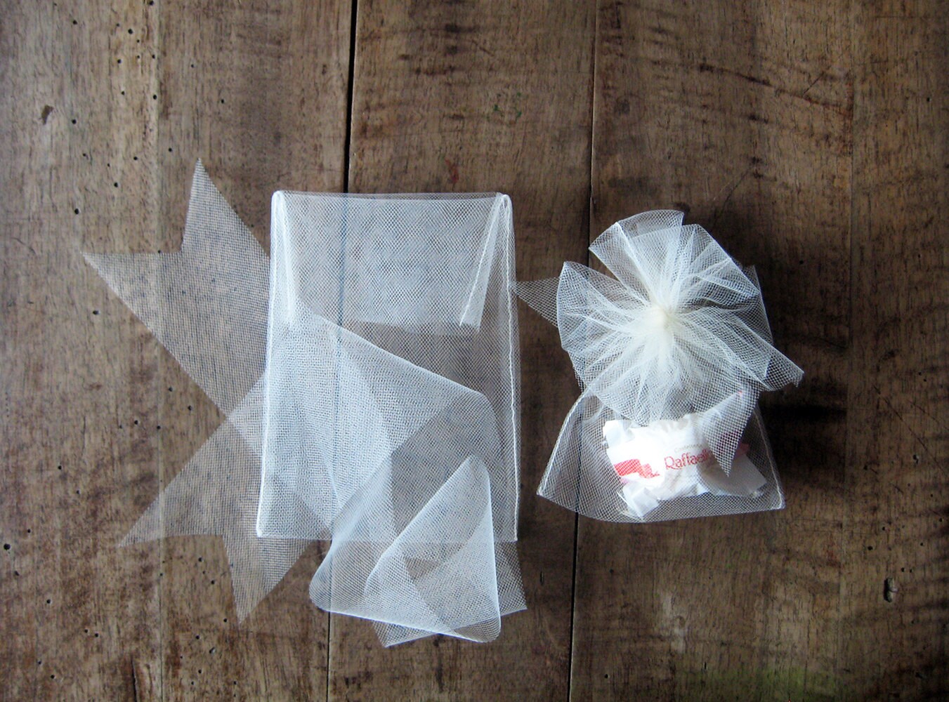Wedding favor tulle bags A set of 30 ivory or yellow tulle Etsy