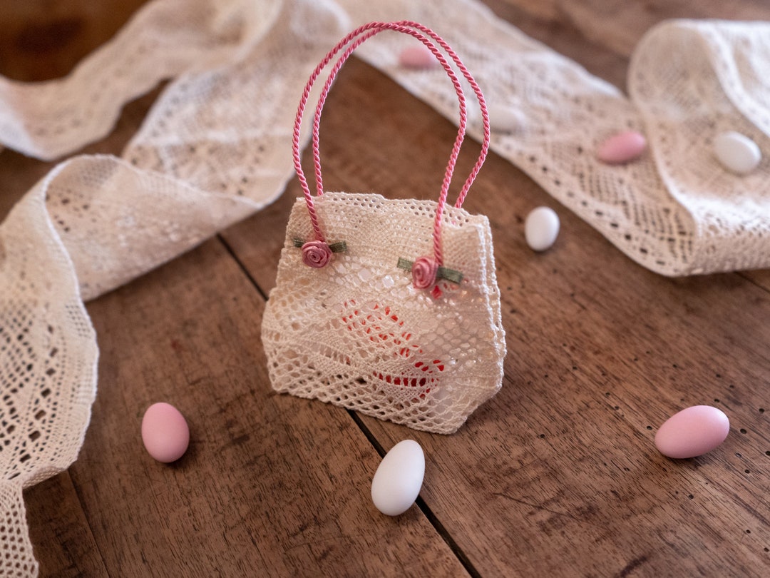 Lace Favor Bag Small Lace Gift Bag Small Valentine's Etsy