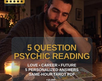 Same-Hour Psychic Reading | 5 Questions on Love, Career & Your Next Step | Personalized PDF
