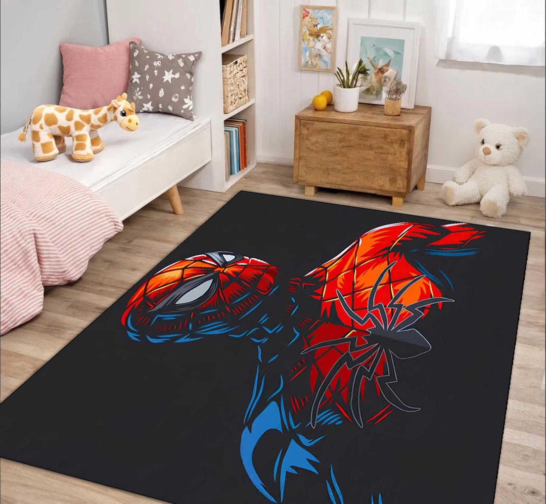 Superhero Kids Rug, Comic Book Style Action Hero Rug, Boys' Room ...