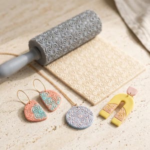 Flower Burst Texture Roller for Polymer Clay – Jewellery Tool