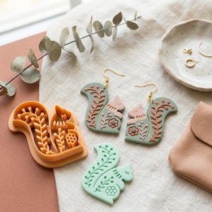 Folkkonst Ekorre Polymer Clay Cutter – Smyckes- och örhängesverktyg