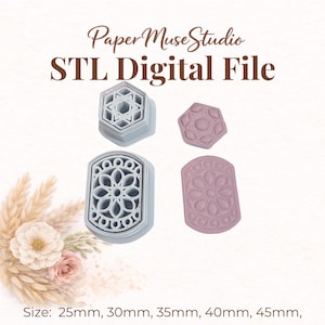 Sacred Geometry Mandala Polymer Clay Cutter Set STL File (Digital Download) – Jewellery Making Tool