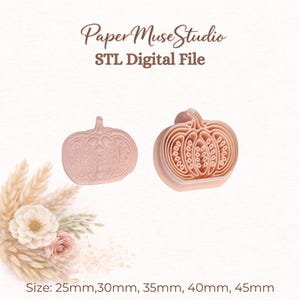 Pumpkin Cross-Section Polymer Clay Cutter STL File (Digital Download) – Jewellery Tool