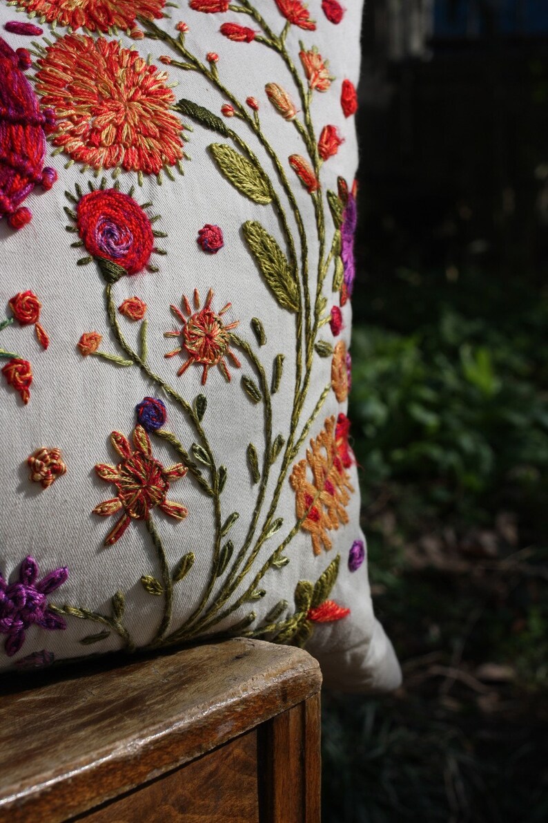 SPRING RITE Hand Embroidered Pillowcase Etsy