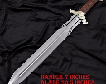 Handmade Dwarven Steel Sword, Brass Accents, Cosplay Roleplay