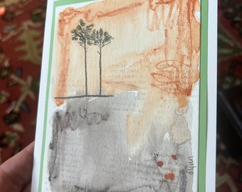 Hand Painted Card - Tree 8