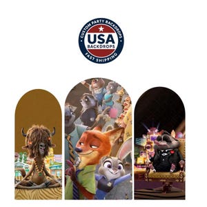 Zoo  arch backdrop | 3 pieces | cylinders covers| fast ship| Best seller| wrinkle free