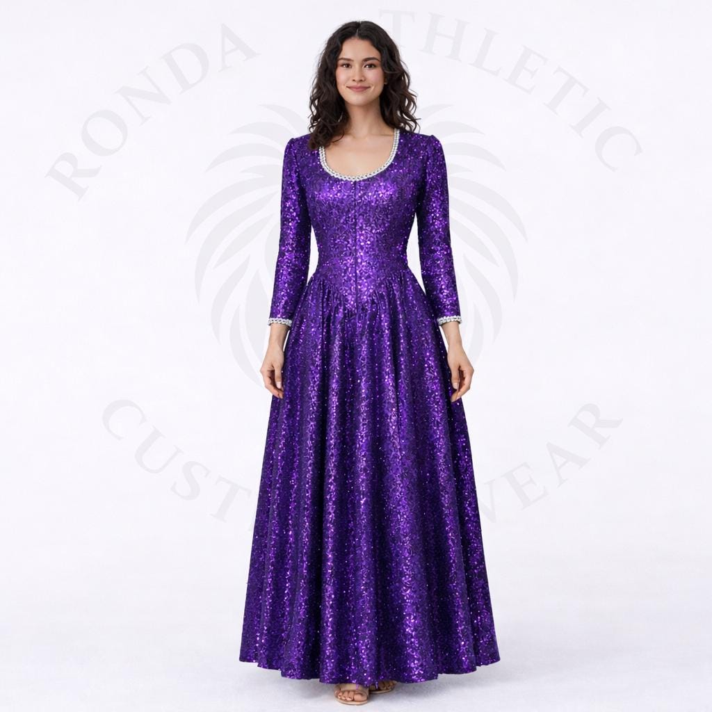 Long Purple Sequin Dress - Etsy Long Purple Sequin Dress - Etsy