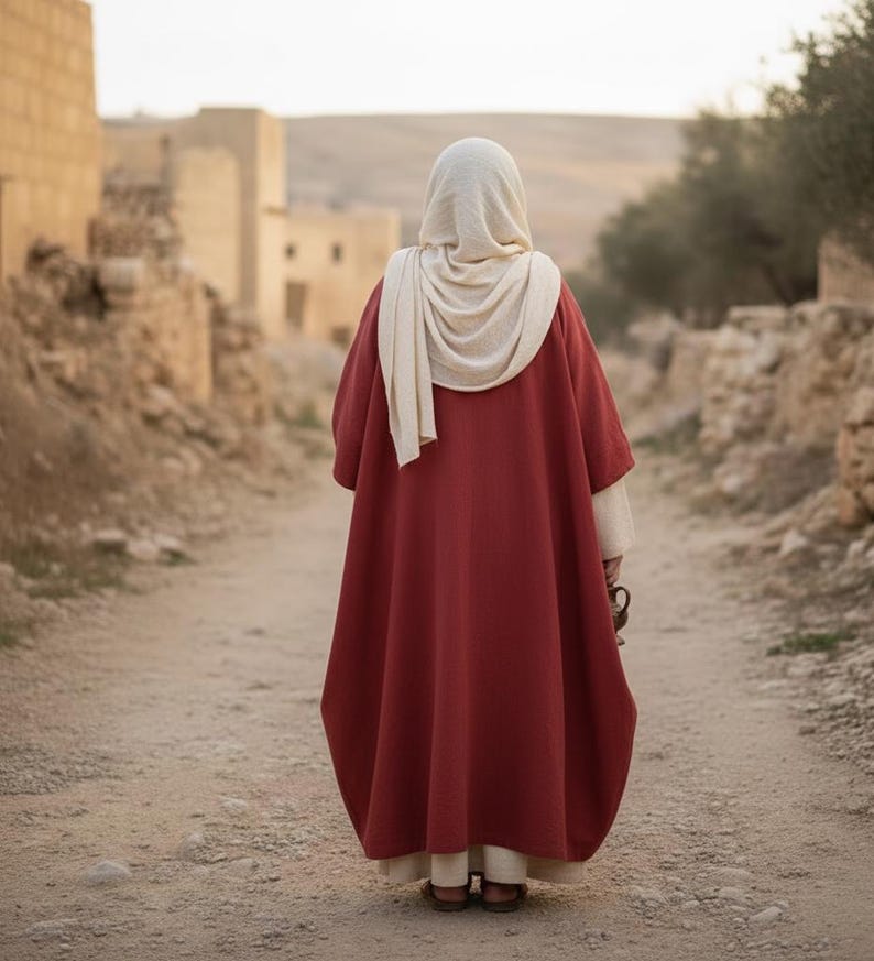 Mary Magdalene Costume Red Robe, Biblical Women Nativity Dress ...