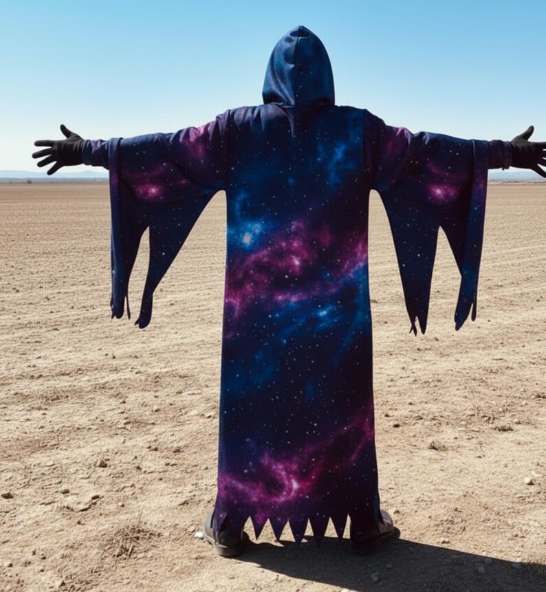 Custom Ghostface Robe Luxury Black Galaxy Ghostface Robe – Sublimation Printed Wool Hooded ...