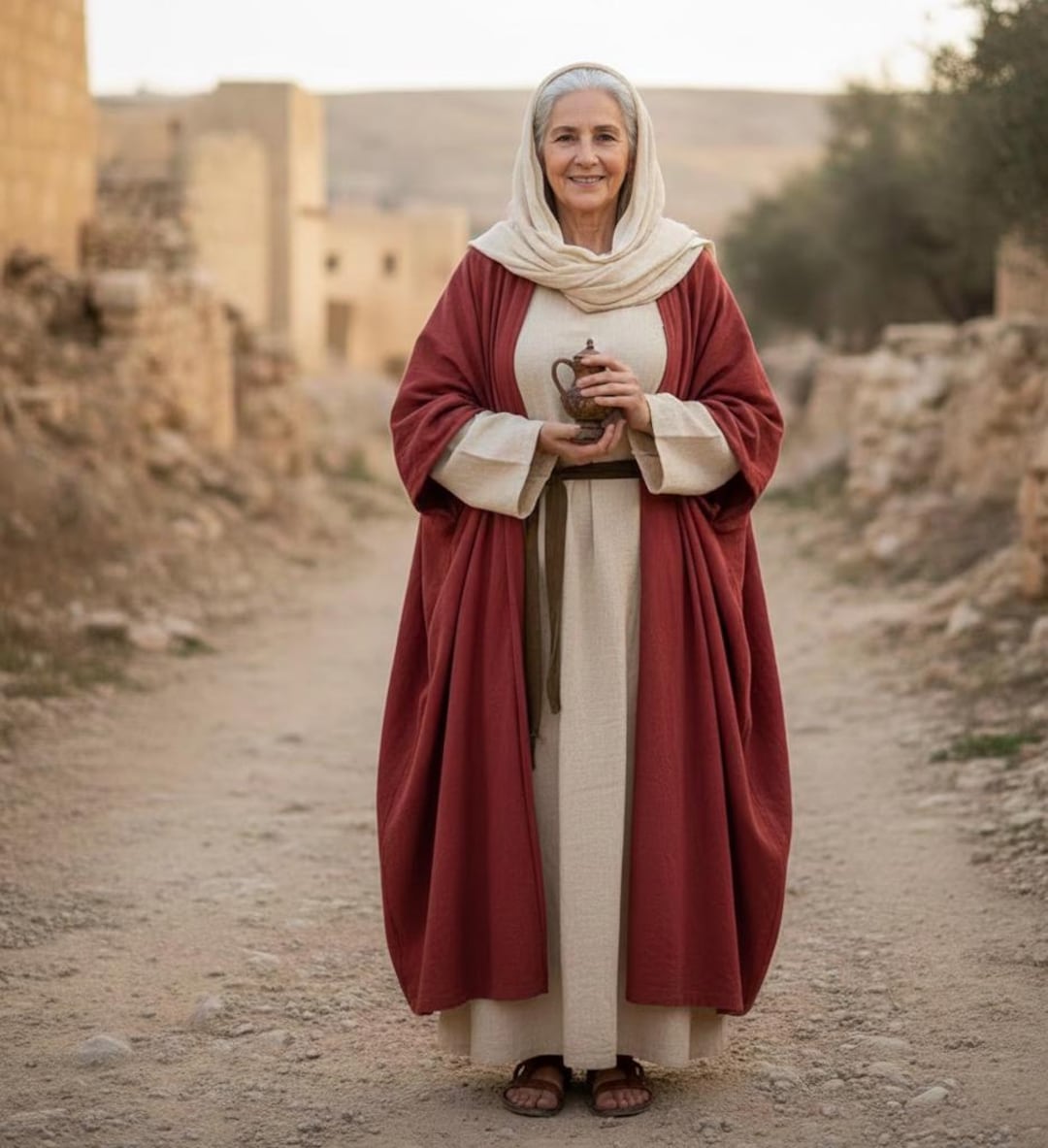 Mary Magdalene Costume Red Robe, Biblical Women Nativity Dress ...