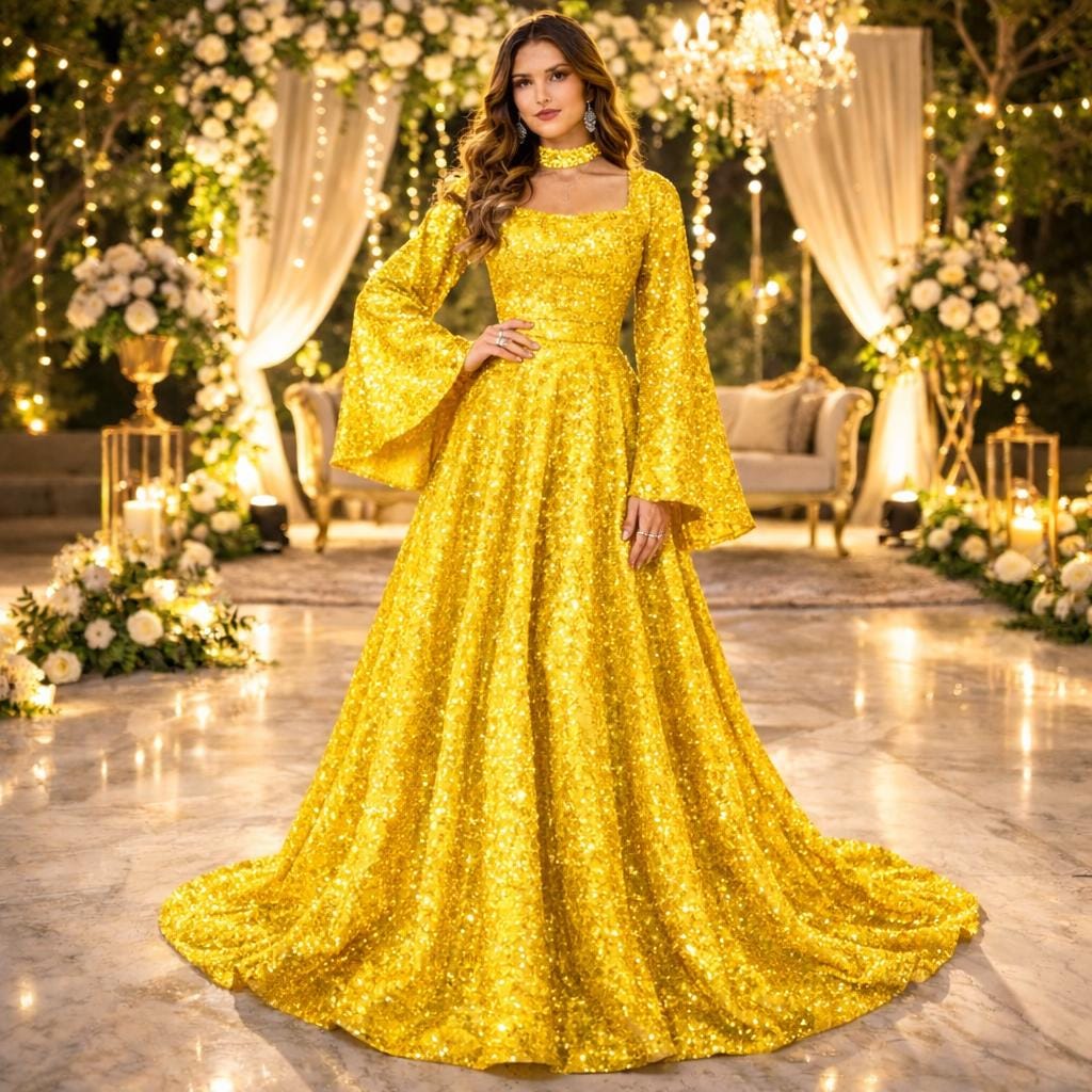 Yellow Gold Evening Dress - Etsy