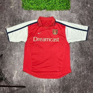2000年代 Nike Arsenal Dreamcast ジャージ 赤/白 Vintage 2000-02 Arsenal Home Longsleeve Jersey Nike Dreamcast