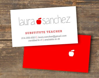 tutor business card etsy